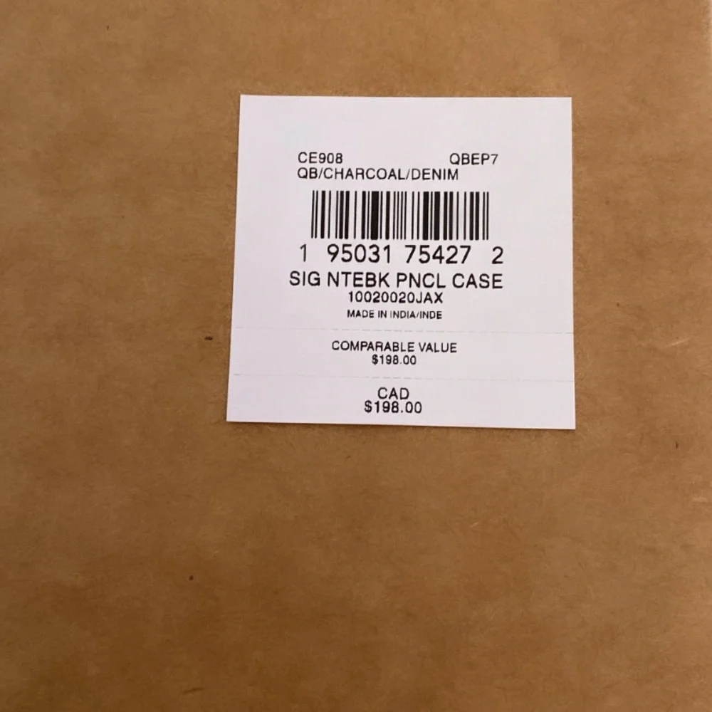 NWT💃Coach Boxed Notebook And Pencil Case Gift Set Colorblock Signature Canvas - Picture 6 of 6